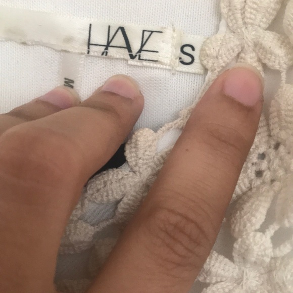 Peter Pan floral neck, white top & black btm dress - Picture 3 of 7